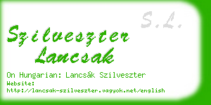 szilveszter lancsak business card