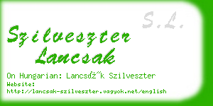 szilveszter lancsak business card